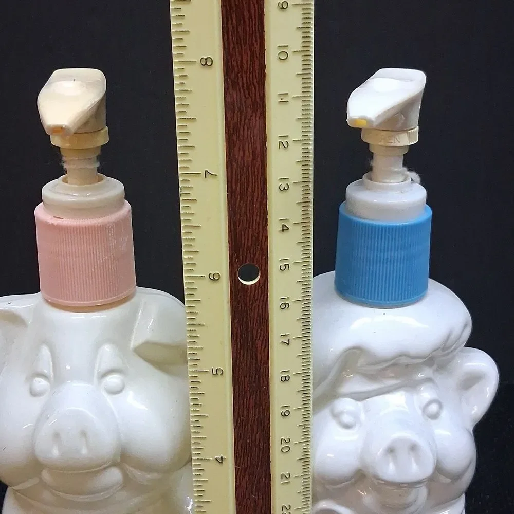Vintage Avon pig shaped lotion or soap dispensers‎ from 1980's